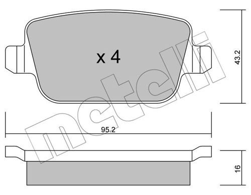 set placute frana,frana disc 22-0780-0 METELLI - Frana disc set placute frana,frana disc 22-0780-0 METELLI - Frana disc