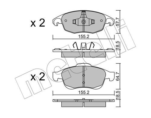 set placute frana,frana disc 22-0800-0 METELLI - Frana disc set placute frana,frana disc 22-0800-0 METELLI - Frana disc