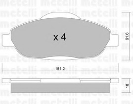 set placute frana,frana disc 22-0804-0 METELLI - Frana disc set placute frana,frana disc 22-0804-0 METELLI - Frana disc