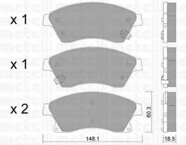 set placute frana,frana disc 22-0838-0 METELLI - Frana disc set placute frana,frana disc 22-0838-0 METELLI - Frana disc