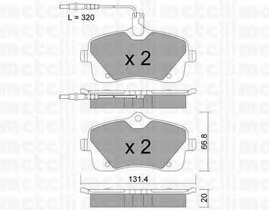set placute frana,frana disc 22-0853-0 METELLI - Frana disc set placute frana,frana disc 22-0853-0 METELLI - Frana disc