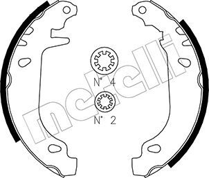 Set saboti frana 53-0022 METELLI - Frana tambur Set saboti frana 53-0022 METELLI - Frana tambur