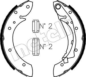 Set saboti frana 53-0023 METELLI - Frana tambur Set saboti frana 53-0023 METELLI - Frana tambur
