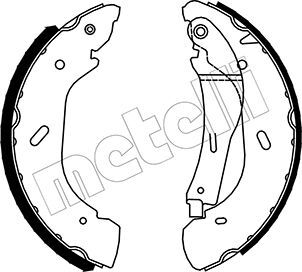 Set saboti frana 53-0134 METELLI - Material frictiune sabot frana/ sabot frana