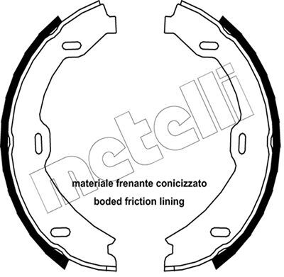 Set saboti frana, frana de mana 53-0241 METELLI - Frana de mana