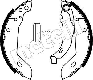 Set saboti frana 53-0322 METELLI - Frana tambur Set saboti frana 53-0322 METELLI - Frana tambur