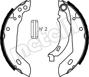 Set saboti frana 53-0344 METELLI - Material frictiune sabot frana/ sabot frana Set saboti frana 53-0344 METELLI - Material frictiune sabot frana/ sabot frana
