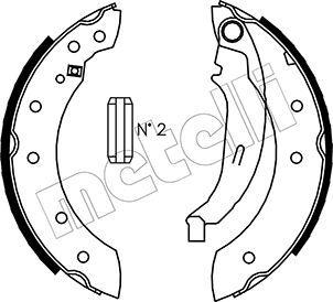 Set saboti frana 53-0350 METELLI - Frana tambur Set saboti frana 53-0350 METELLI - Frana tambur