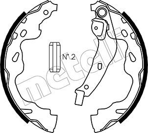 Set saboti frana 53-0438 METELLI - Material frictiune sabot frana/ sabot frana Set saboti frana 53-0438 METELLI - Material frictiune sabot frana/ sabot frana