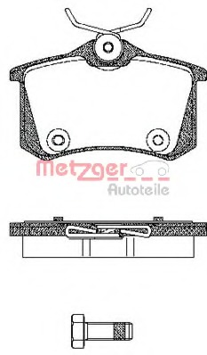 set placute frana,frana disc 0263.14 METZGER - Frana disc set placute frana,frana disc 0263.14 METZGER - Frana disc