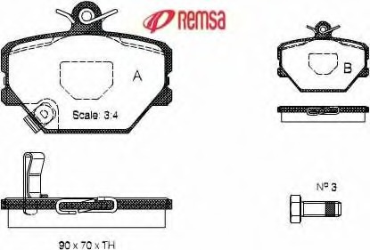 set placute frana,frana disc 0705.02 METZGER - Frana disc