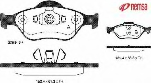 set placute frana,frana disc 0766.00 METZGER - Set placute frana set placute frana,frana disc 0766.00 METZGER - Set placute frana