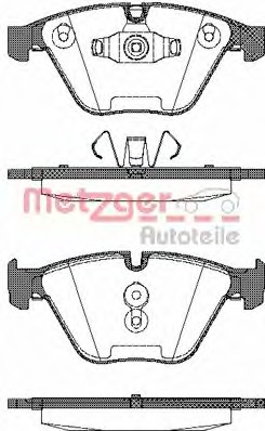 set placute frana,frana disc 0857.10 METZGER - Frana disc