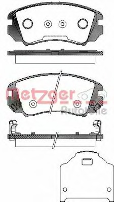 set placute frana,frana disc 0953.22 METZGER - Frana disc set placute frana,frana disc 0953.22 METZGER - Frana disc