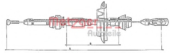 Cablu acceleratie 10.101 METZGER - Cablu acceleratie/ parghie de control