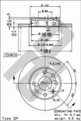 Disc frana 10170 METZGER - Frana disc Disc frana 10170 METZGER - Frana disc