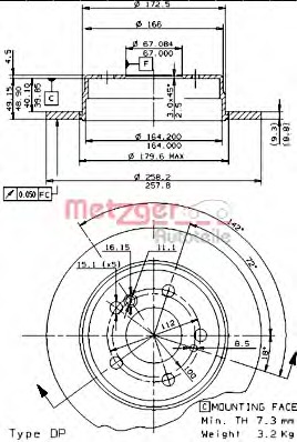 Disc frana 10276 E METZGER - Frana disc Disc frana 10276 E METZGER - Frana disc