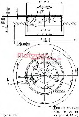 Disc frana 10278 E METZGER - Frana disc Disc frana 10278 E METZGER - Frana disc