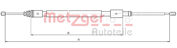 Cablu, frana de parcare 10.4716 METZGER - Maneta/ cablu Cablu, frana de parcare 10.4716 METZGER - Maneta/ cablu