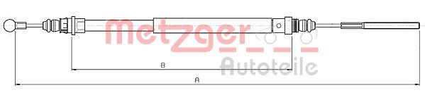 Cablu, frana de parcare 10.4722 METZGER - Maneta/ cablu Cablu, frana de parcare 10.4722 METZGER - Maneta/ cablu
