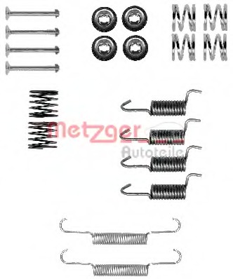 set accesorii, saboti frana parcare 105-0006 METZGER - Frana tambur