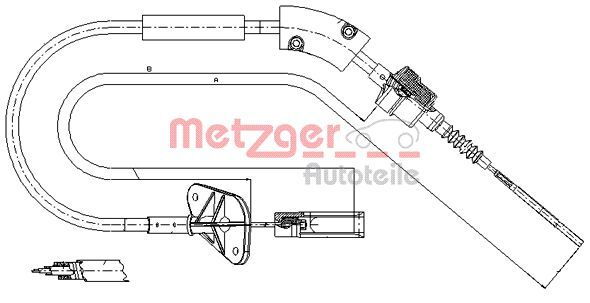 Cablu ambreiaj 12.7202 METZGER - Comanda ambreiaj Cablu ambreiaj 12.7202 METZGER - Comanda ambreiaj