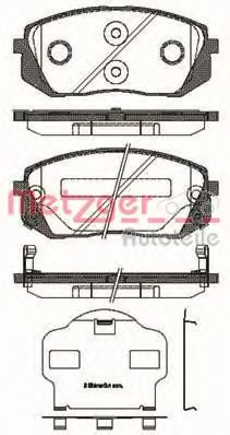 set placute frana,frana disc 1302.02 METZGER - Frana disc set placute frana,frana disc 1302.02 METZGER - Frana disc