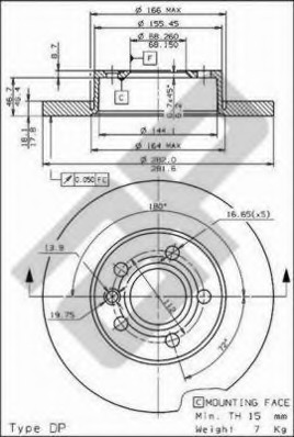 Disc frana 14688 METZGER - Disc frana Disc frana 14688 METZGER - Disc frana