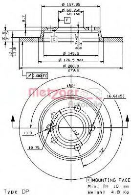 Disc frana 14715 E METZGER - Disc frana Disc frana 14715 E METZGER - Disc frana