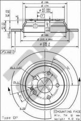 Disc frana 14835 METZGER - Disc frana Disc frana 14835 METZGER - Disc frana