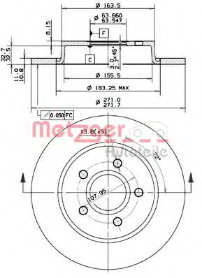 Disc frana 14998 METZGER - Disc frana Disc frana 14998 METZGER - Disc frana