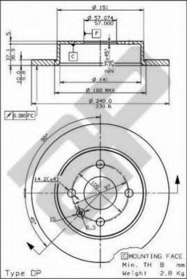 Disc frana 15372 METZGER - Frana disc Disc frana 15372 METZGER - Frana disc