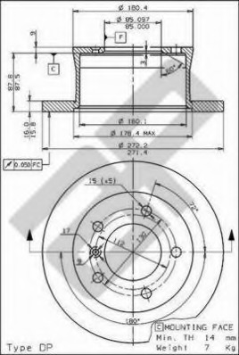 Disc frana 15376 METZGER - Frana disc Disc frana 15376 METZGER - Frana disc