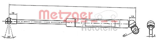 Amortizor portbagaj 2110334 METZGER - Elemente/piese montaj