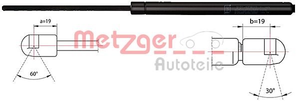 Amortizor portbagaj 2110434 METZGER - Elemente/piese montaj Amortizor portbagaj 2110434 METZGER - Elemente/piese montaj
