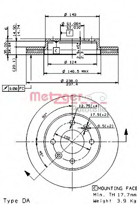 Disc frana 24156 E METZGER - Frana disc