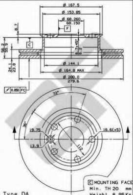 Disc frana 24357 METZGER - Disc frana Disc frana 24357 METZGER - Disc frana