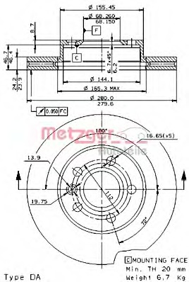 Disc frana 24689 E METZGER - Disc frana Disc frana 24689 E METZGER - Disc frana