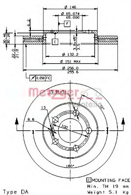 Disc frana 24690 V METZGER - Disc frana Disc frana 24690 V METZGER - Disc frana