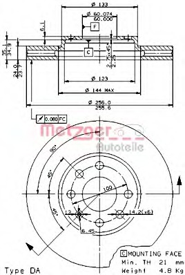 Disc frana 24738 E METZGER - Frana disc Disc frana 24738 E METZGER - Frana disc