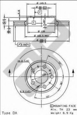 Disc frana 24795 V METZGER - Disc frana Disc frana 24795 V METZGER - Disc frana