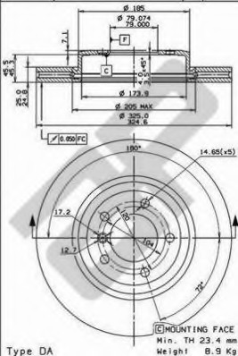 Disc frana 24817 V METZGER - Frana disc Disc frana 24817 V METZGER - Frana disc