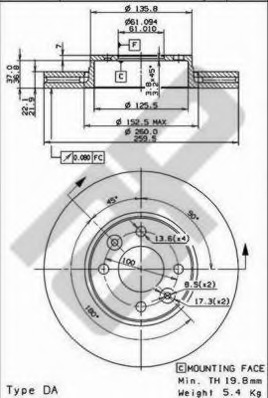 Disc frana 24825 METZGER - Frana disc Disc frana 24825 METZGER - Frana disc
