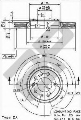 Disc frana 24844 V METZGER - Frana disc Disc frana 24844 V METZGER - Frana disc