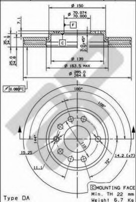 Disc frana 24846 V METZGER - Disc frana Disc frana 24846 V METZGER - Disc frana