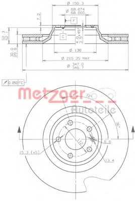 Disc frana 24891 V METZGER - Disc frana Disc frana 24891 V METZGER - Disc frana