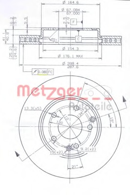 Disc frana 24903 V METZGER - Disc frana Disc frana 24903 V METZGER - Disc frana