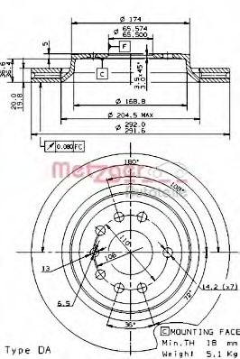Disc frana 24908 V METZGER - Frana disc Disc frana 24908 V METZGER - Frana disc