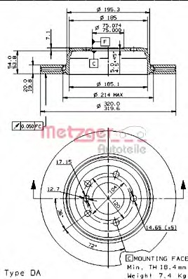 Disc frana 24926 V METZGER - Frana disc Disc frana 24926 V METZGER - Frana disc