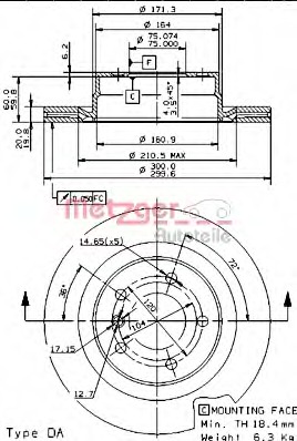 Disc frana 24968 V METZGER - Disc frana Disc frana 24968 V METZGER - Disc frana